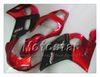 Bodykit carenatura per YAMAHA YZF-R6 1998 1999 2000 2001 2002 YZFR6 YZF R6 YZF600 carene nero rosso lucido set con 7 regali PP86