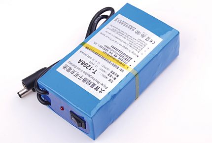 60 sztuk / partia DC12V 9800mAh akumulator litowo-jonowy Akumulator litowy do kamery CCTV T-1298A EU US Plug