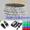 blue white red warm LED Strip Light 5m 3528 SMD Flexible nonWaterproof 600 LEDs 2500 Lumen With connector with 4A power supply 7set Via DHL