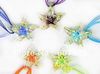 Barok 24pc Groothandel Mix Mode 3D Bloem Starfish Lampwork Murano Glas Hanger Ketting Sieraden