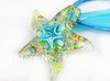 Baroque 24pc Wholesale Mix Fashion 3D Flower starfish Lampwork murano glass pendant necklace jewelry