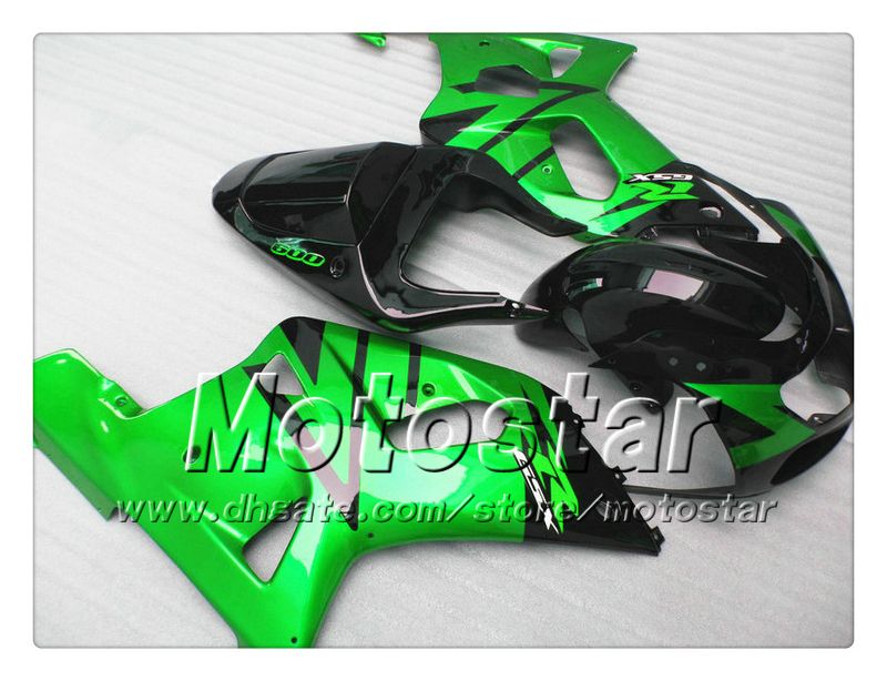 Suzuki GSXR 600 750 K1 2001 2002 2003 GSXR600 GSXR750 01 02 03 R600 R750光沢のある緑色のフェアリング部品