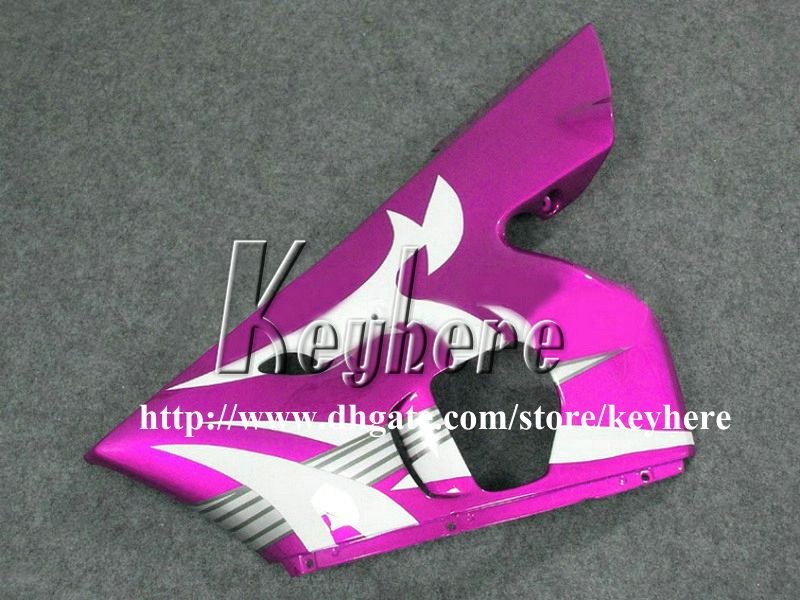 7 Prezentów Zestaw owiewki dla Yamaha YZFR6 1998 1999 2000 2001 2002 YZF600R YZF R6 98 99 00 01 02 Fairings G2P Purple White Motorcy1998