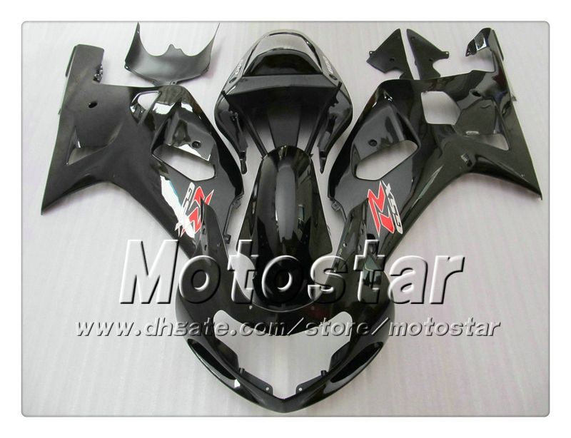 Bodywork fairings for SUZUKI GSXR 600 750 K1 2001 2002 2003 GSXR600 GSXR750 01 02 03 R600 R750 glossy black fairing set RR15