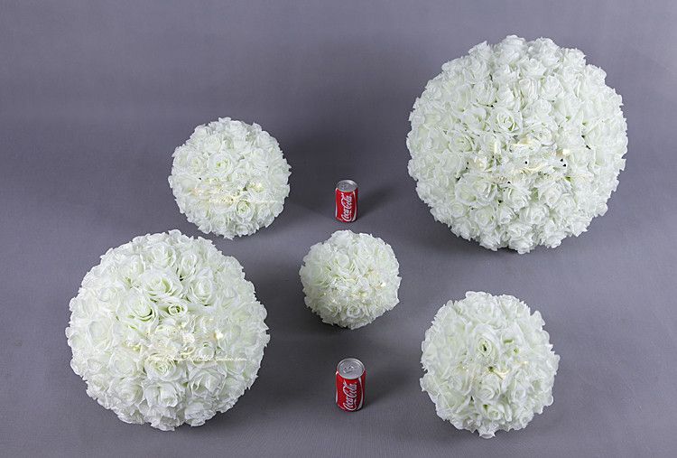 2020 White Rose Balls Bouquet White Artificial Flowers Dried Flowers
