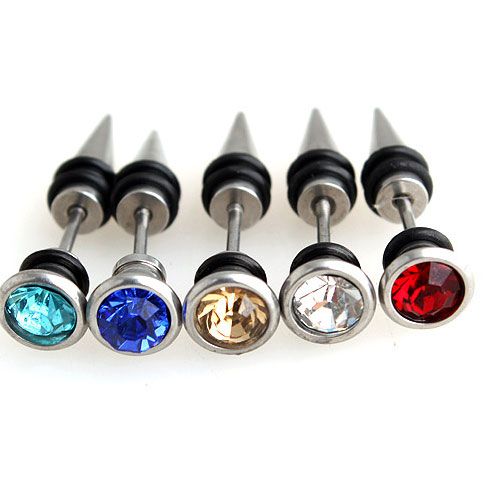 60 pièces 5 ensembles boucles d'oreilles en acier chirurgical 316L multicolore oreille goujon corps Piercing bijoux 100% excellente qualité