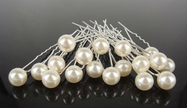 Épingle à cheveux en perles ivoire pour mariage, 200 pièces, accessoire pour cheveux