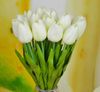 Tulipanes artificiales 40pcs 30cm PU Real Touch Simulación artificial Tulip Flower Wedding Ramos de novia Flores decorativas