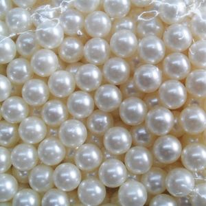 Venta al por mayor de Joyería blanca del ABS las perlas de Faux del grano flojo de 9 mm caben las pulseras europeas collar de perlas de los granos DIY de la manera del envío 200pcs