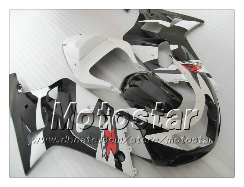 Bodywork fairings for SUZUKI GSXR 600 750 K1 2001 2002 2003 GSXR600 GSXR750 01 02 03 R600 R750 white black fairing set RR83