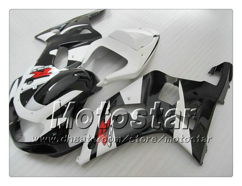 Karosserieverkleidungen für Suzuki GSXR 600 750 K1 2001 2002 2003 GSXR600 GSXR750 01 02 03 R600 R750 weiß schwarzes Verkleidungsset RR83