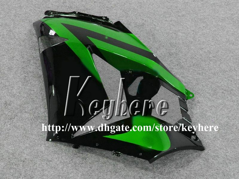 Kit de carenagem gratuito de 7 presentes para a Kawasaki Ninja ZX14R 06 07 08 09 ZX 14R 2006 2007 2008 2009 ZX-14R carenagens G3n carroceria verde preta de alta qualidade