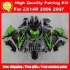 Kit de carenagem gratuito de 7 presentes para a Kawasaki Ninja ZX14R 06 07 08 09 ZX 14R 2006 2007 2008 2009 ZX-14R carenagens G3n carroceria verde preta de alta qualidade