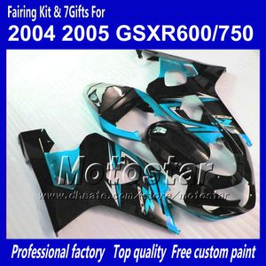 7ギフトカスタムボディワークフェアリゾートのための鈴木GSXR 600 750 K4 2004 2005 GSXR600 GSXR750 04 05 R600 R750 ABSフェアリング