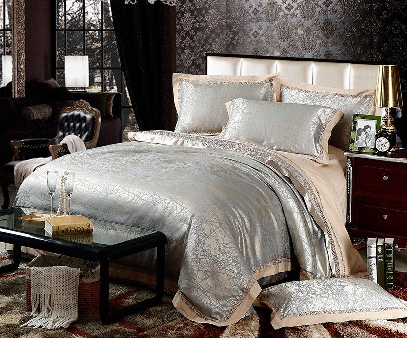 Luxury Revival Vintage Flower Bedding Set Noble King Tencel Fiber
