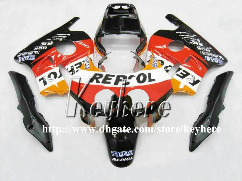 Kit 7 pièces de carénage personnalisé pour Honda CBR250 91 92 93 94 95 96 97 98 MC22 1991 1992 1998 carénages G3h nouvelles pièces de moto orange REPSOL