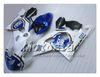 Fairings BodyKit för SUZUKI GSXR 600 750 K4 2004 2005 GSXR600 GSXR750 04 05 R600 R750 Glansig Blå Lucky Strike ABS Fairing