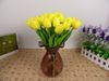 100 p 34 cm PU Gerçek Dokunmatik Yapay Simülasyon Laleler Lale Çiçek Düğün Gelin Buketleri Dekoratif Çiçekler Birkaç Renkler Mevcut