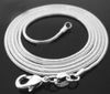 Promotie 100 stks / partij van 925 zilver 1mm Snake Chain ketting (16 inch ~ 24 inch)