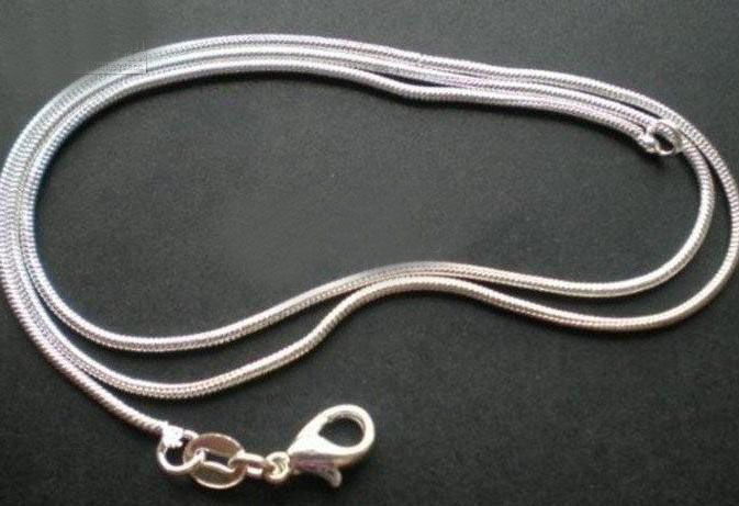 Promotion de collier de chaîne serpent en argent 925 1 mm 16 pouces ~ 24 pouces