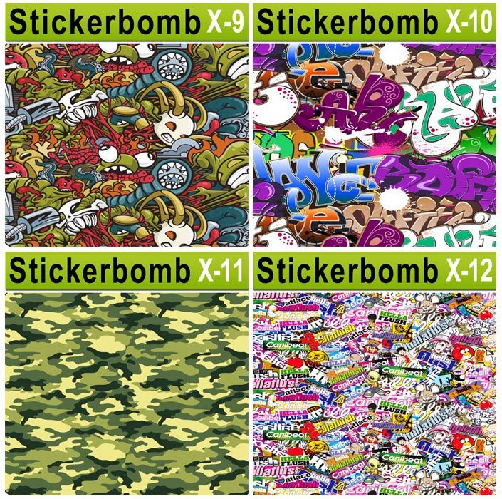 Cartoon Car Stickers Bombing Graffiti Vinyl Wrap Film On The Cars Body Vehicle Wrapping Bombing Sticker Auto Decoration Can Custom Canada 2019 From