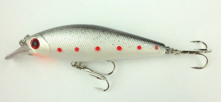 85mm pêche leurres Minnow 8.5CM 10.3G 6 # crochets dur Bait profondeur de plongée 0.6-1.2 m 4 couleur deux crochets MI036 livraison gratuite