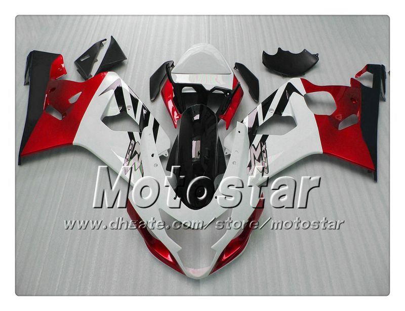 carenagens carroçaria para SUZUKI GSXR 600 750 K4 2004 2005 GSXR600 GSXR750 04 05 R600 R750 Gossy vermelho carenagem ABS preto branco