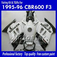 7gifts aftermarket fairings for HONDA CBR600F3 95 96 CBR600 F3 1995 1996 CBR 600 F3 95 96 glossy white black Repsol fairing