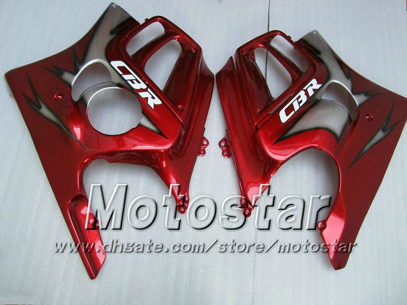 Bodykit carenatura HONDA CBR600 F3 97 98 CBR 600 F3 1997 1998 CBR 600F3 97 98 tutte carene ABS personalizzate rosse lucide