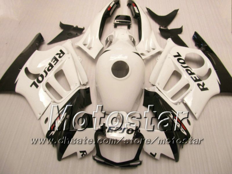 Fairing Bodykit لـ Honda CBR600 F3 97 98 CBR 600 F3 1997 1998 CBR 600F3 97 98 Glossy White Black Repsol Faerming Fairings