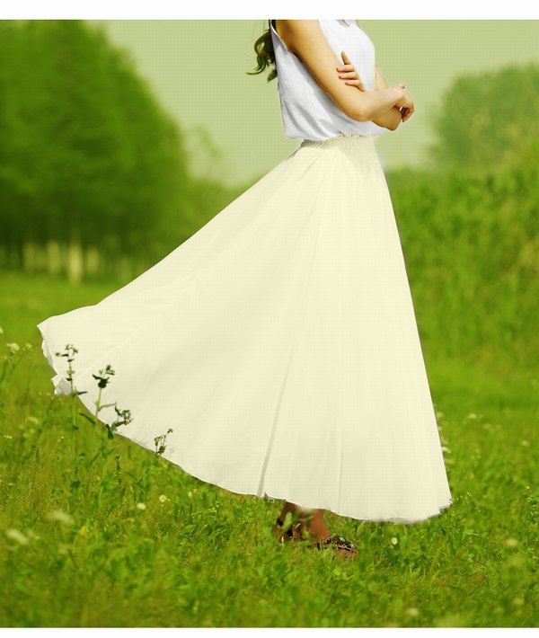2015 Summer Fashion Long Maxi Skirts For Women Bohemia Summer Pleated ...