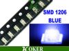 3000 pz/bobina SMD 1206 (3216) LED blu lampada diodi ultra luminosi