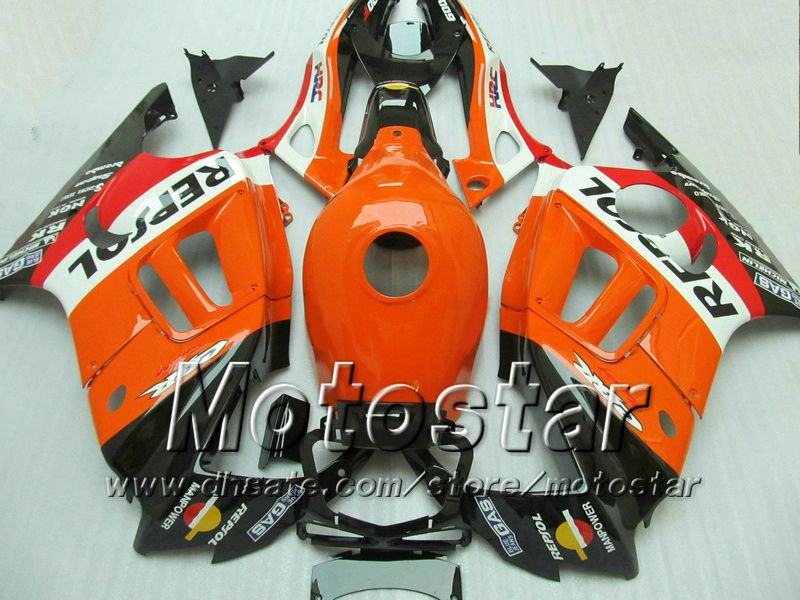 Carenatura HONDA CBR600 F3 97 98 CBR 600 F3 1997 1998 CBR 600F3 97 carenature Repsol road racing arancione nero