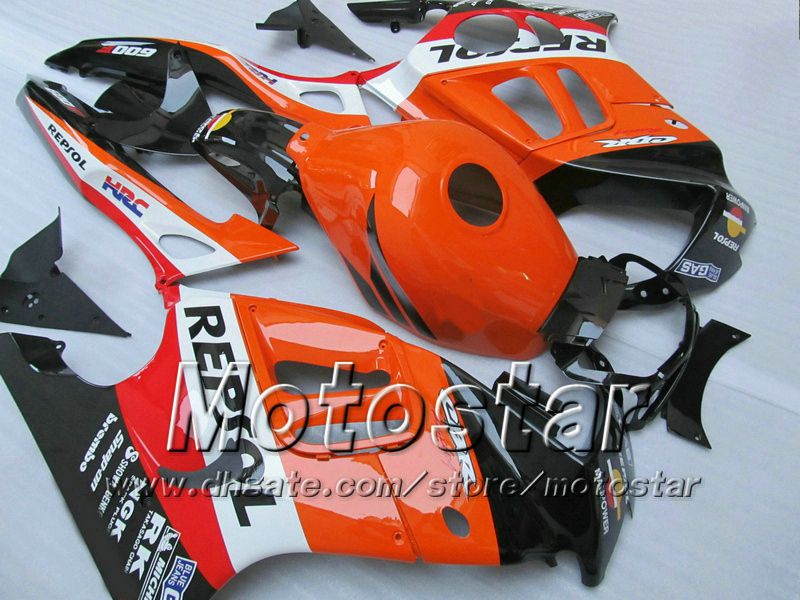 Carenatura HONDA CBR600 F3 97 98 CBR 600 F3 1997 1998 CBR 600F3 97 carenature Repsol road racing arancione nero