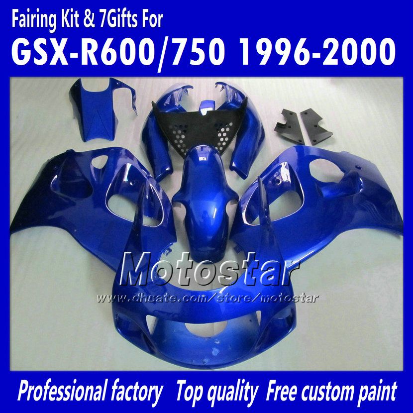 

Free Custom motocycle fairings FOR 1996 1997 1998 1999 2000 suzuki GSXR600 GSXR750 GSXR 600 750 96 97 98 99 00 96-00, Multi-color