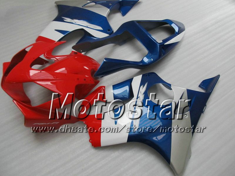Cheap fairings for HONDA CBR600F4i 01 02 03 CBR600 F4i CBR 600 F4i 2001 2002 2003 glossy red blue injection motorcycle fairing kits