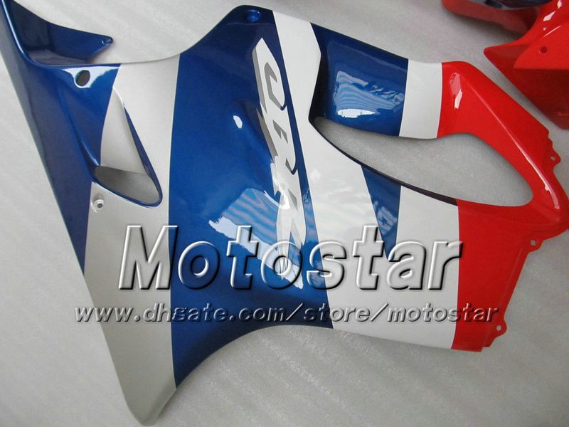 Cheap fairings for HONDA CBR600F4i 01 02 03 CBR600 F4i CBR 600 F4i 2001 2002 2003 glossy red blue injection motorcycle fairing kits