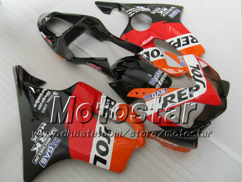 ホンダCBR600F4I 01 02 03 CBR600 F4I CBR 600 F4I 2001 2002 2003ブラックレッドレプソルモーターサイクルフェアリングパーツ