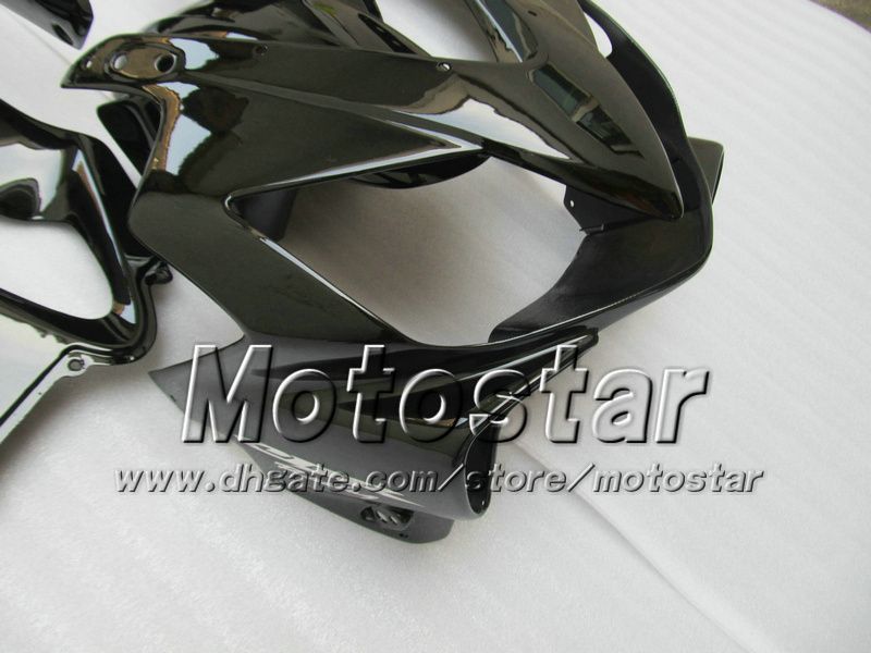 Gratis Anpassa Fairings Kit för Honda CBR600F4I 01 02 03 CBR600 F4I CBR 600 F4I 2001 2002 2003 All Glossy Black Body Fairing
