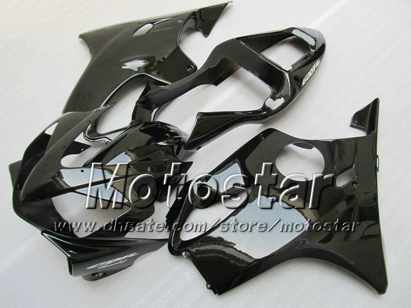 Kit de carenado personalizado gratis para HONDA CBR600F4i 01 02 03 CBR600 F4i CBR 600 F4i 2001 2002 2003 carenado de cuerpo negro brillante