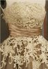 Classy Brown Short Bridesmaid Dresses Knee Length Lace Sweetheart A-Line Lace Gown Actual Images