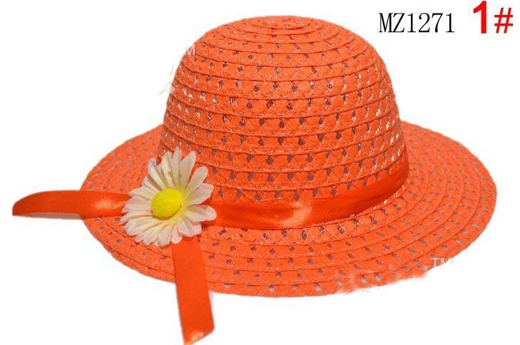 Bonbons couleurs enfant fille chapeau/chapeau de plage/chapeau pour enfants/chapeau de soleil, mélangé 9 couleurs