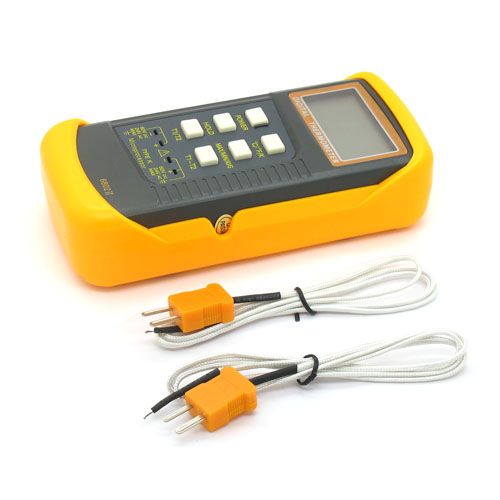 50 ° C a 1300 ° C Termómetro termopar tipo K 2 sensores y sonda de