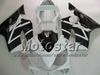 7 Geschenke Verkleidungen Karosserie für HONDA CBR600F4i 01 02 03 CBR600 F4i CBR 600 F4i 2001 2002 2003 glänzend weiß schwarz Verkleidung VV26
