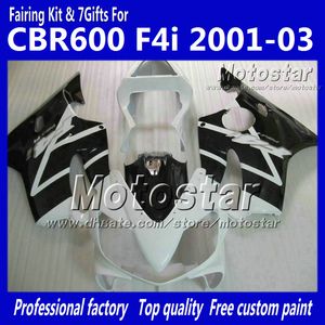 7ギフトフェアリゾートボディーボディワーク用ホンダCBR600F4I CBR600 F4I CBR F4i 光沢白黒フェアリングVV26