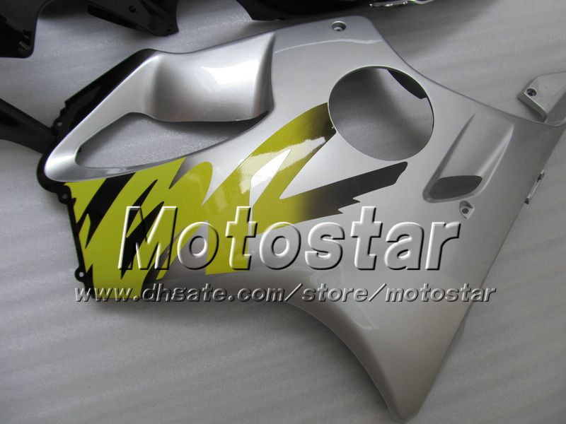 7 Gifts fairings bodywork for HONDA CBR 600 CBR600 F4 CBR600F4 99 00 1999 2000 glossy silver black custom aftermarket fairing ag12