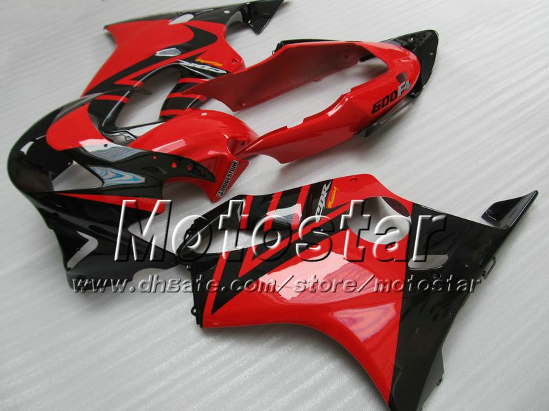 Carenatura carene 7 regali HONDA CBR 600 CBR600 F4 CBR600F4 99 00 1999 2000 nero in carenatura personalizzata aftermarket rosso lucido ag13