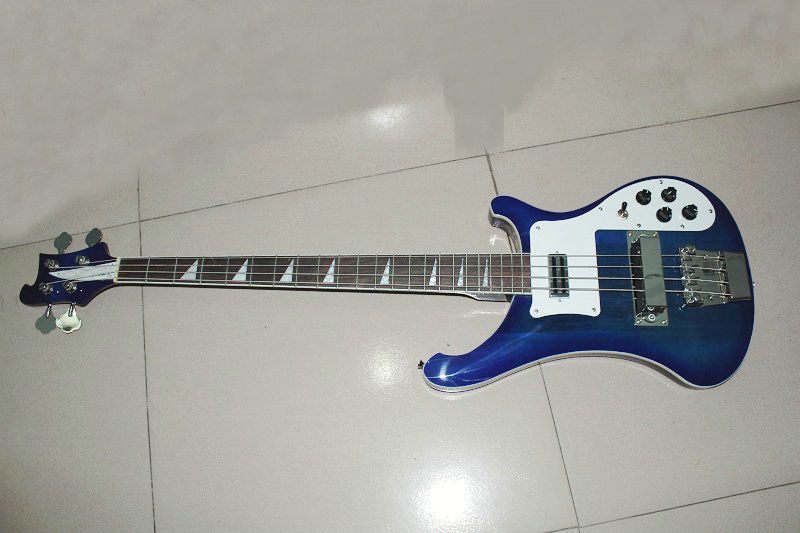 Nya 4 strängar 4003 basgitarrer Blue Burst Electric Bass Guitar Gratis frakt