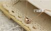 2015 heiße Mini-Halskette mit herzförmigem Anhänger für Frauen, OL 18 Karat vergoldeter Schmuck, Rosenketten-Halsketten