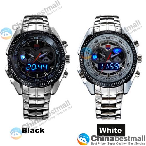 TVG montres de sport de luxe pour hommes horloge de mode montre en acier inoxydable LED montres numériques hommes 30AM montre-bracelet étanche Relogio253Y